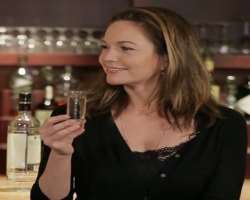 Diane Lane consuming alcohol